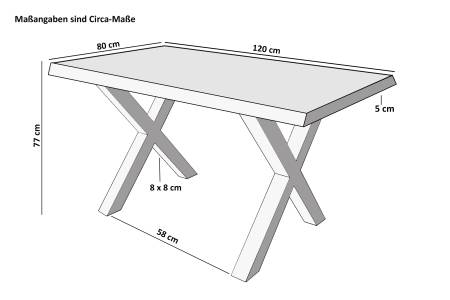 SAM_NEU-Esszimmer-Baumkante-Tische-Cali_aufgedoppelt-X_Gestell-mango-schwarz-120-BKT_Cali_mango_rough_03-4