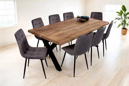 SAM_NEU-Esszimmer-Baumkante-Tische-Cali_aufgedoppelt-X_Gestell-mango-schwarz-200-BKT_Cali_mango_rough_06-3