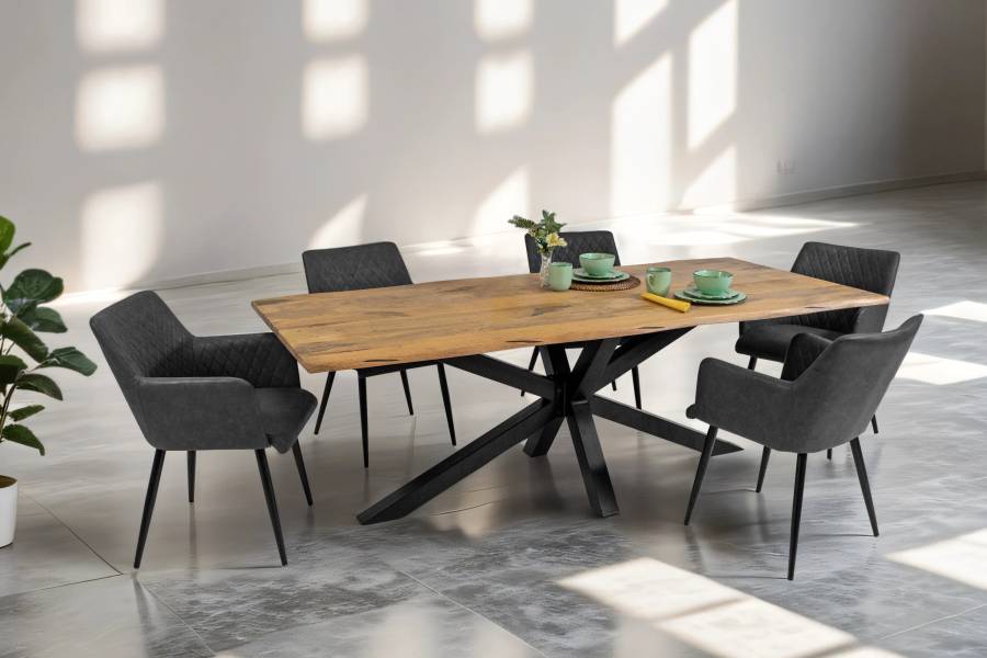 SAM_NEU-Esszimmer-Baumkante-Tische-Dora-Spider-Gestell-Vintage-schwarz-200-BKT_Dora_vintage_200_06-2