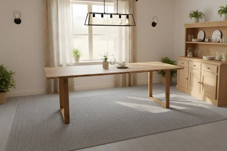 Esstisch Baumkante massiv 180 x 90 cm Akazie natur U-Gestell Holz natur GRAZ