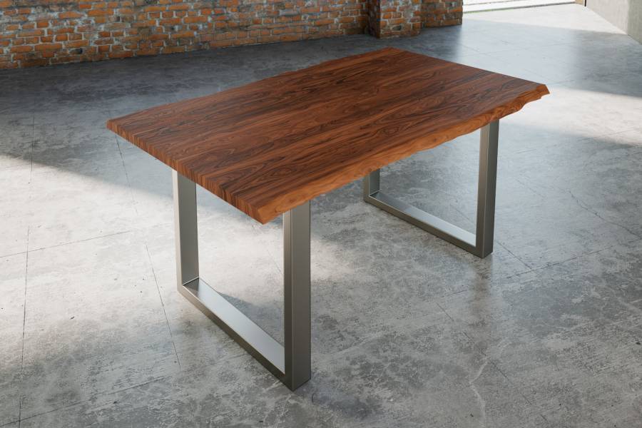 SAM_NEU-Esszimmer-Baumkante-Tische-Lauren-nougat-silber-160-Lauren_160_silber_01-2