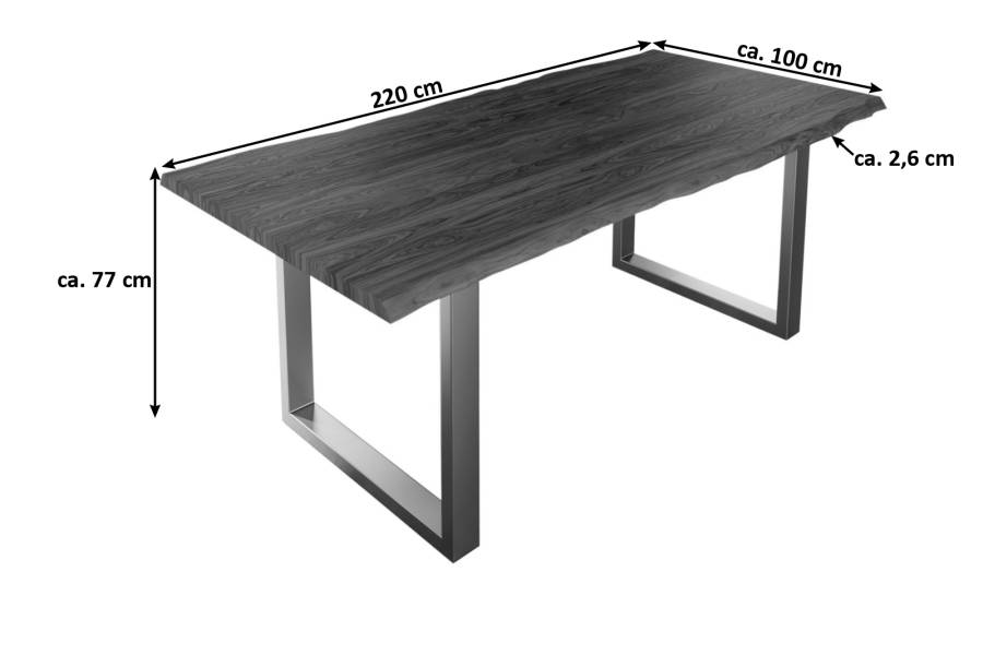 SAM_NEU-Esszimmer-Baumkante-Tische-Lauren-nougat-silber-220-Lauren_220_silber_02-4