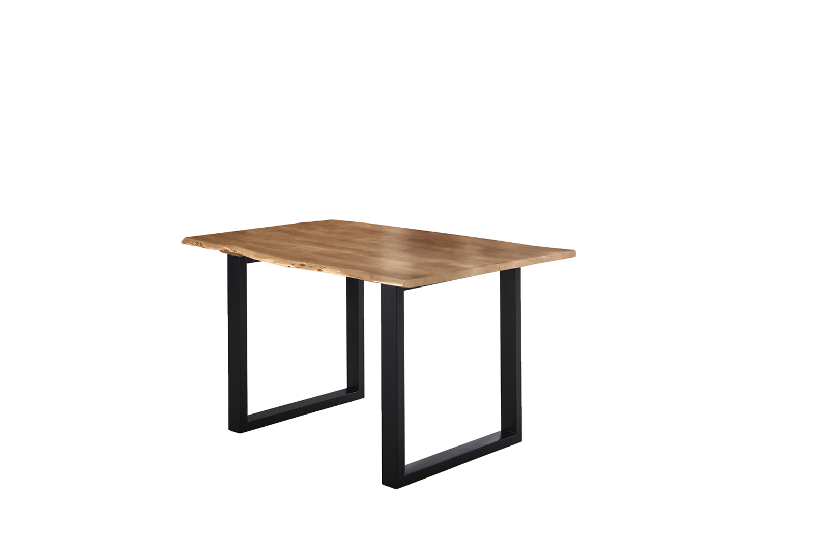 Esstisch Baumkante massiv Akazie natur 180 x 90 U-Gestell schwarz LUBIN – Bild 2