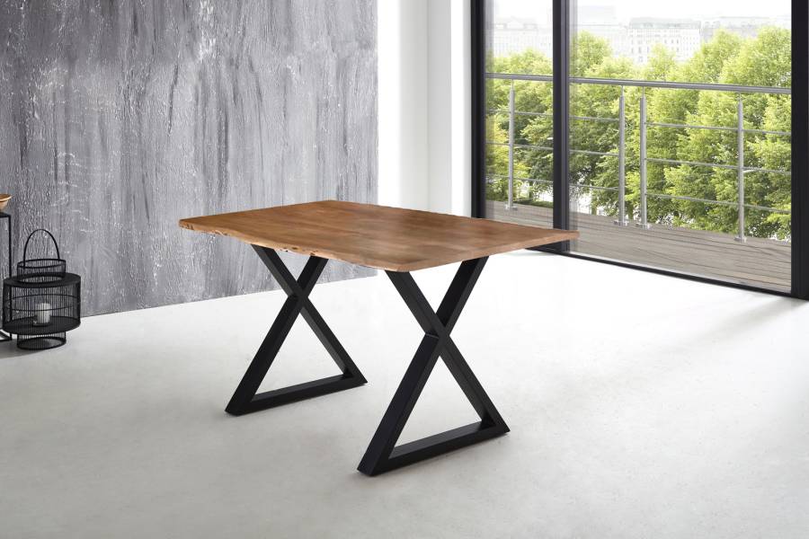 SAM_NEU-Esszimmer-Baumkante-Tische-Lubin-X-Gestell-natur-schwarz-140-Lubin_natur_schwarz_140_01-2