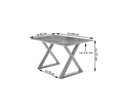 SAM_NEU-Esszimmer-Baumkante-Tische-Lubin-X-Gestell-natur-silber-140-Lubin_natur_silber_140_03-2
