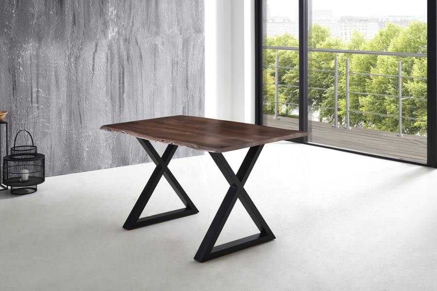 SAM_NEU-Esszimmer-Baumkante-Tische-Lubin-X-Gestell-nuss-schwarz-140-Lubin_nussbaum_schwarz_140_01-6