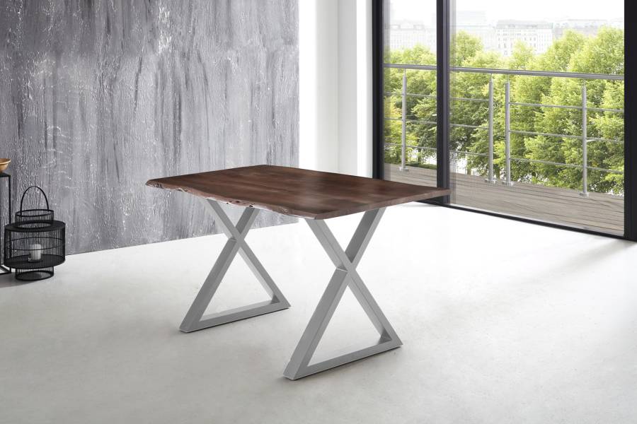 SAM_NEU-Esszimmer-Baumkante-Tische-Lubin-X-Gestell-nuss-silber-140-Lubin_nussbaum_silber_140_01-6