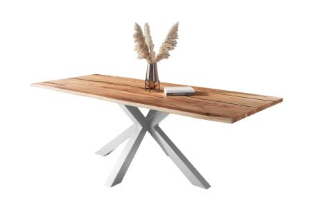 SAM_NEU-Esszimmer-Baumkante-Tische-Polly-Natur-Spider-silber-280-BKT_Polly_Akazie_natur_resin_280_Spider_silber_neu_02-3