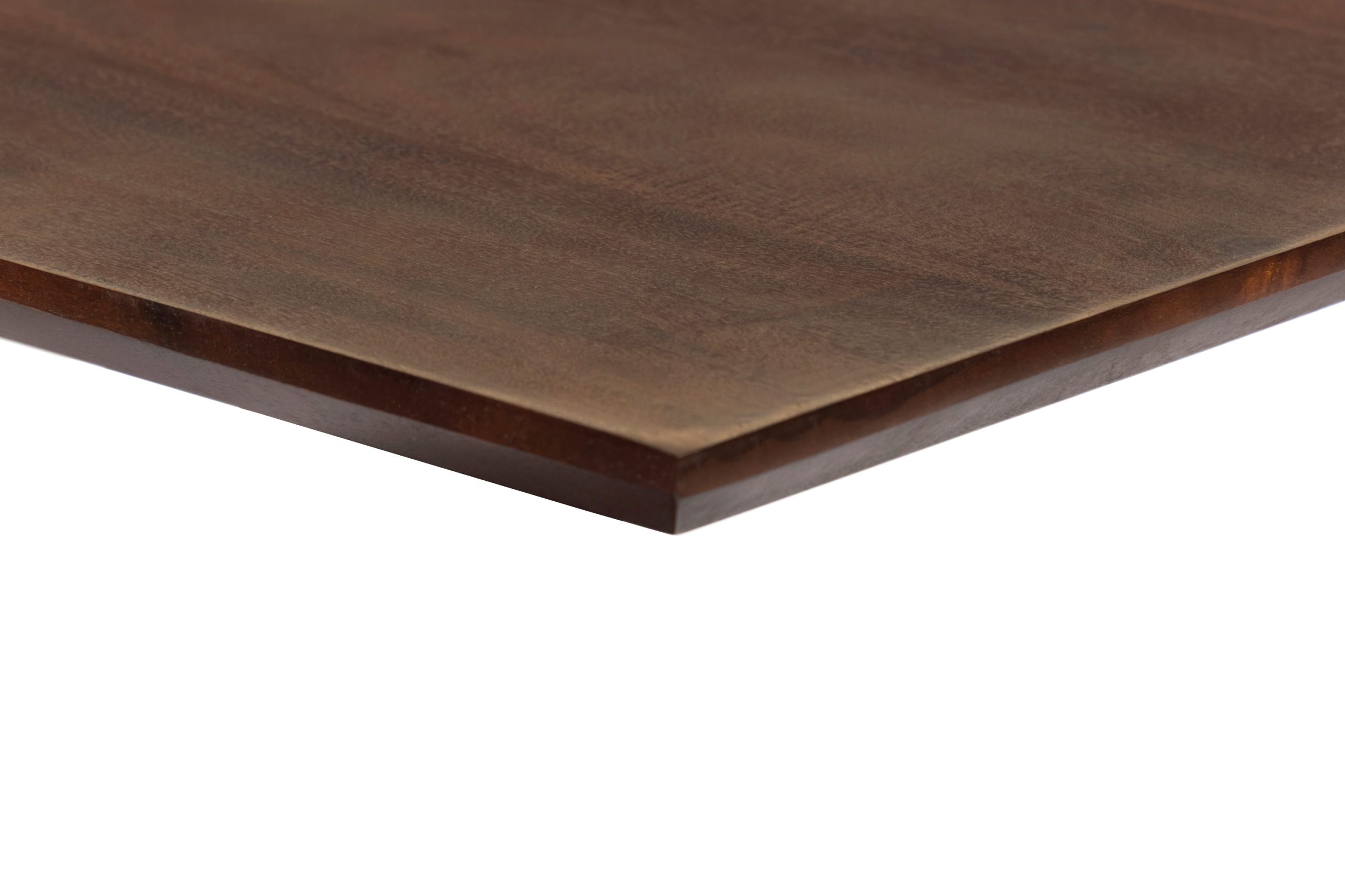 Esstisch 120x80 cm Akazie massiv kastaniefarben Schweizer Kante Spider-Gestell schwarz RITA – Bild 5