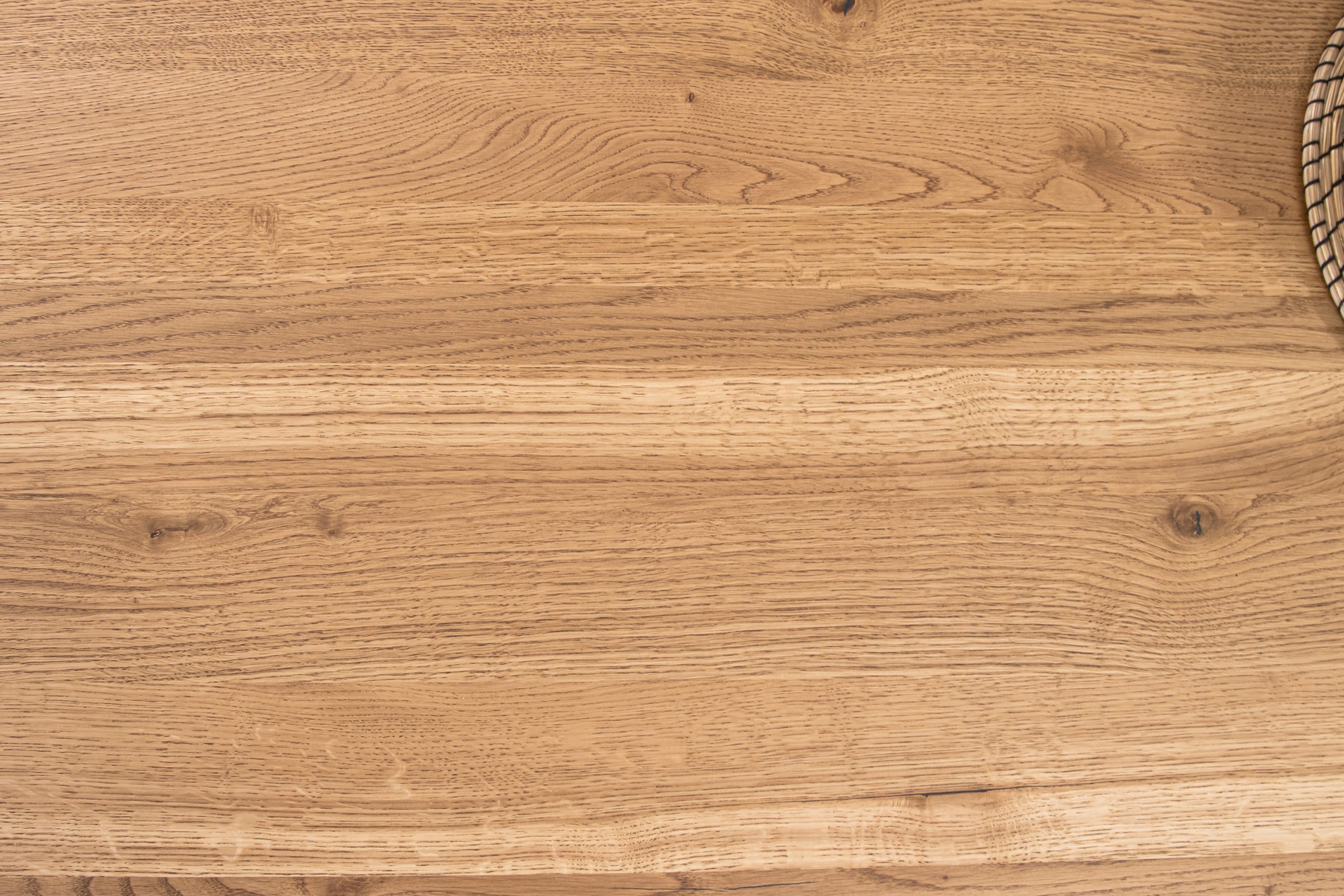 Esstisch 140(220)x80 cm mit Ansteckplatten Baumkante Wildeiche massiv Spider-Gestell schwarz SERRA – Bild 8