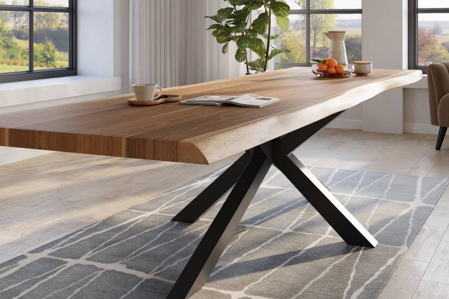 SAM_NEU-Esszimmer-Baumkante-Tische-Titan-Natur-Spider-Schwarz-300×120-ML_Titan_300x120_natur_Spider_schwarz_04-4