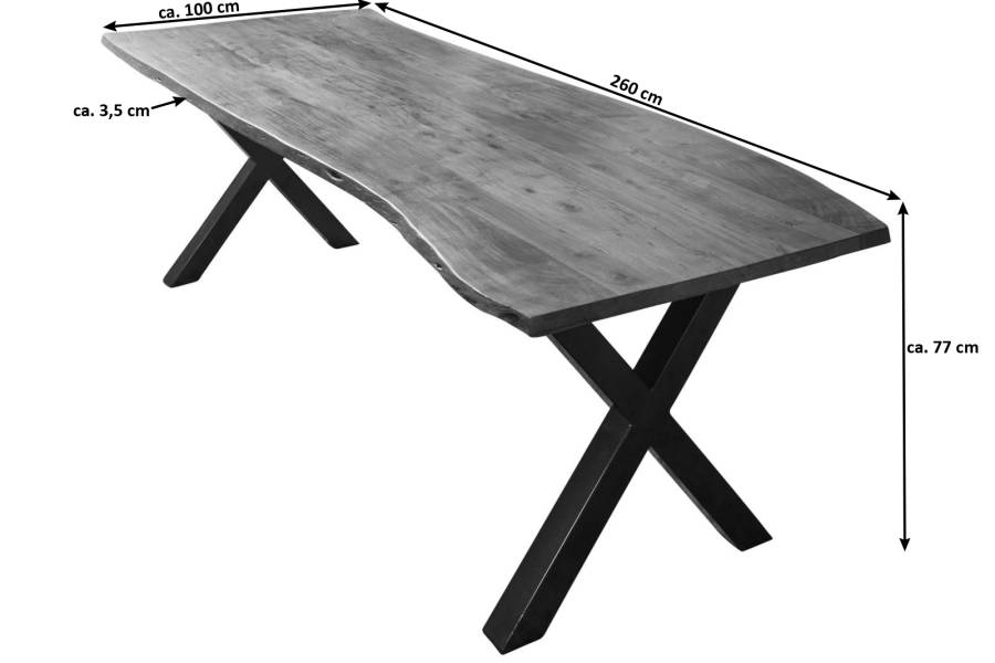 SAM_NEU-Esszimmer-Baumkante-Tische-Xaver-Nussbaum-Silber-260-Xaver_260_nuss_silber_02