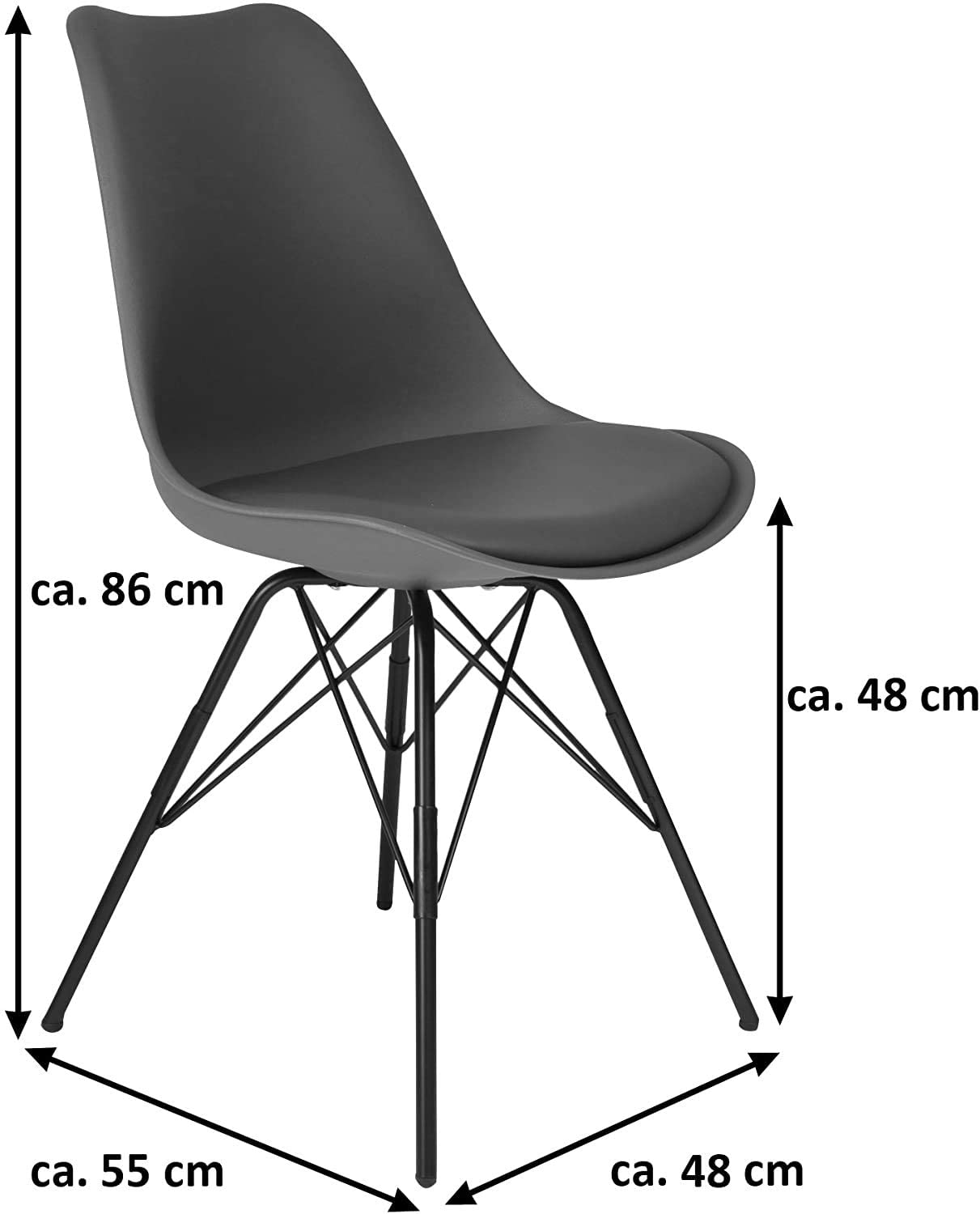 Baumkanten Essgruppe Akazie natur 240 cm A-Gestell schwarz 11tlg. ADELAIDE – Bild 7
