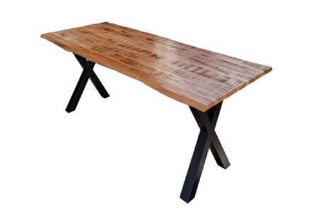 SAM_NEU-Esszimmer-Baumkante-Tischgruppen-Dora-Dora_Kirin-X-Gestell-schwarz-160-TG_Dora_X_schwarz_03-3