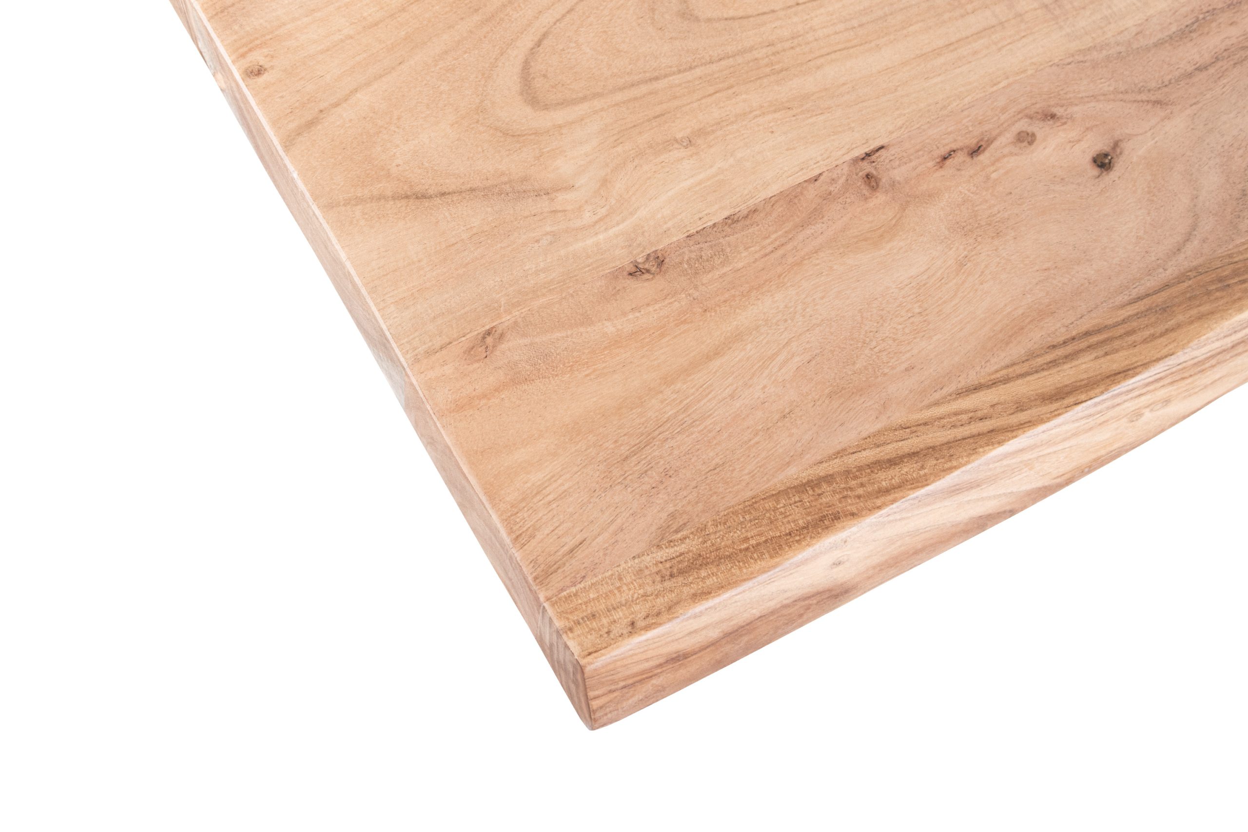 Tischplatte Baumkante 220 x 110 cm massiv Akazie Natur LUGANO – Bild 4
