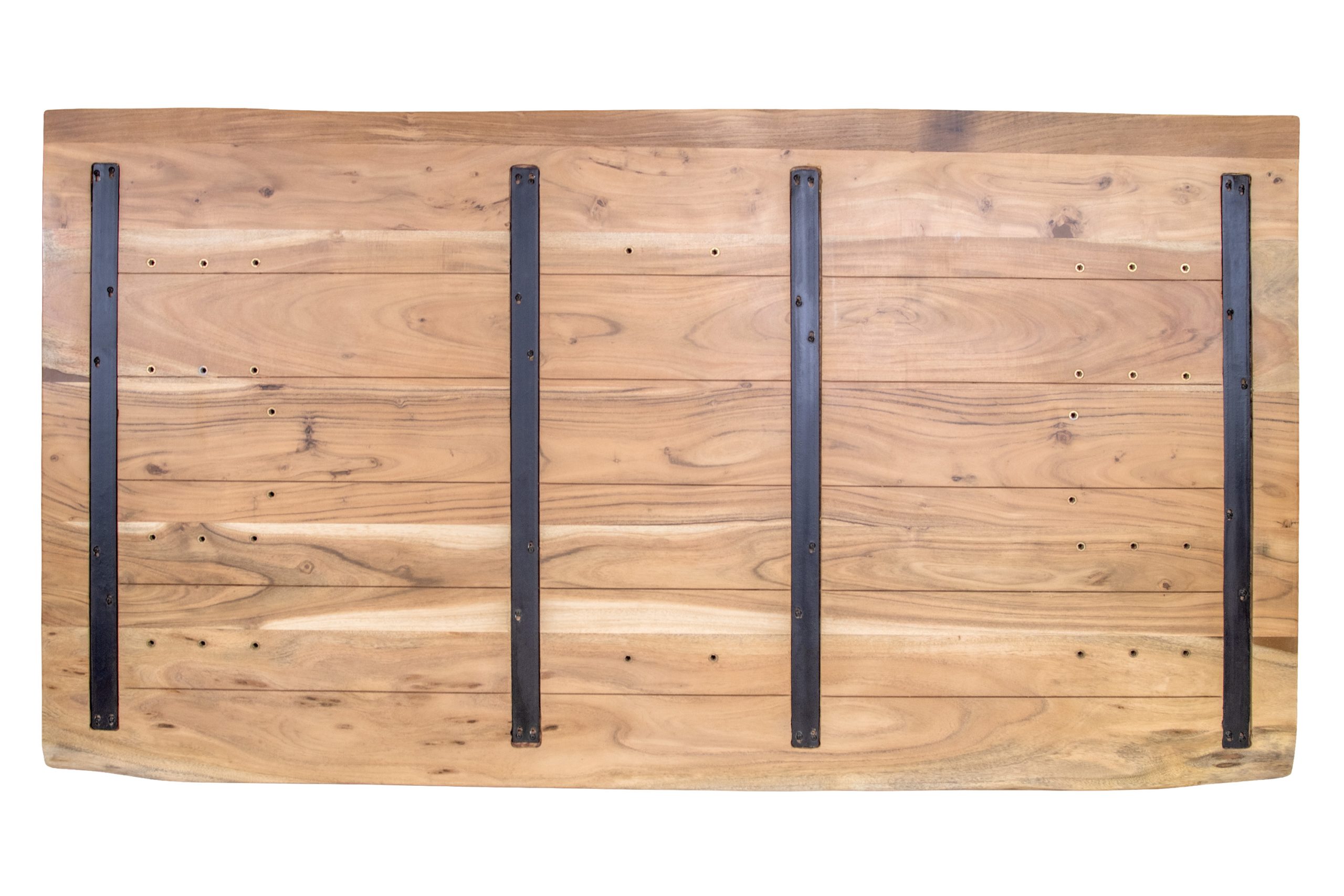 Tischplatte Baumkante 240 x 120 cm massiv Akazie Natur LUGANO – Bild 7