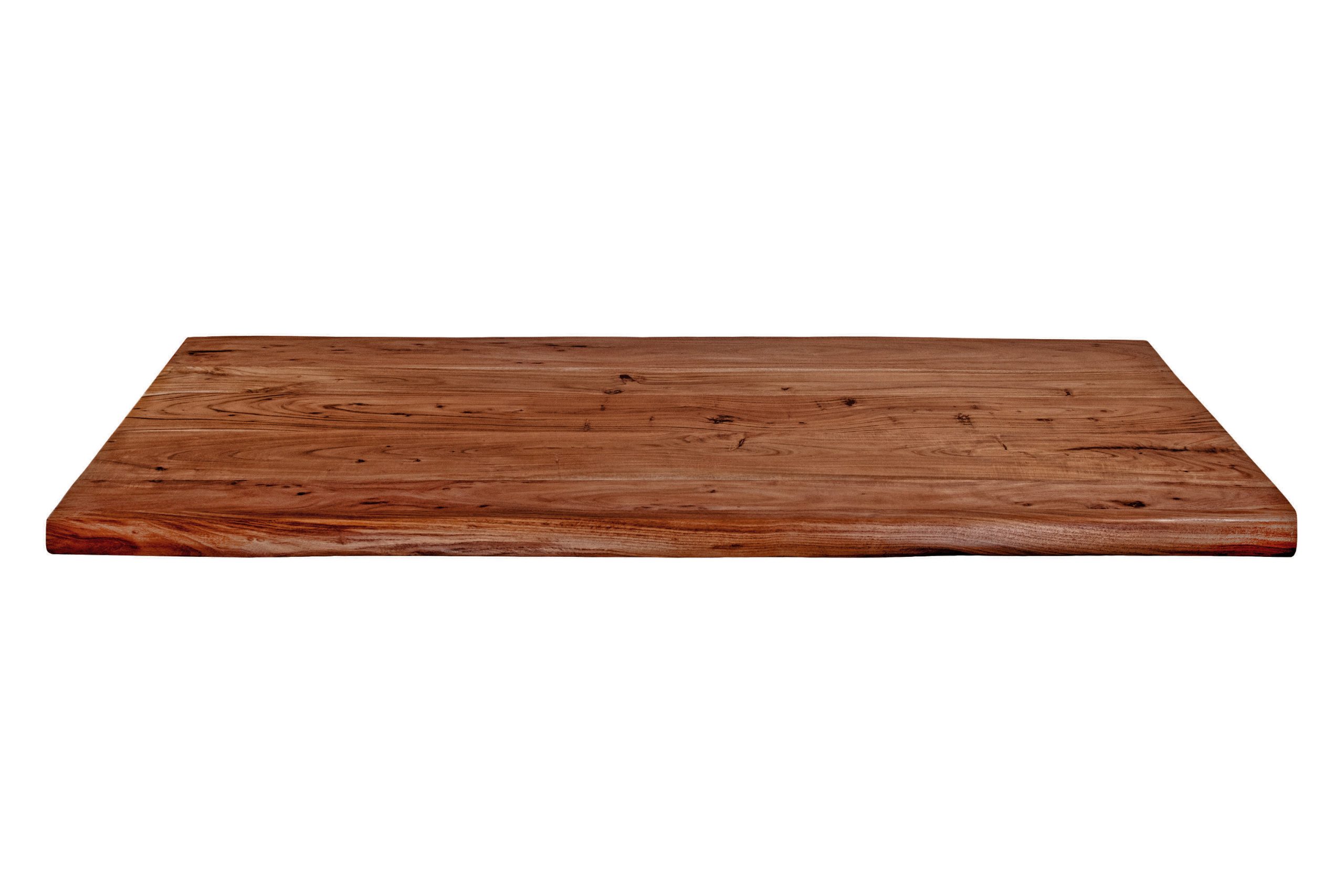 Tischplatte Baumkante 240 x 110 cm massiv Akazie Nussbaum LUGANO – Bild 3