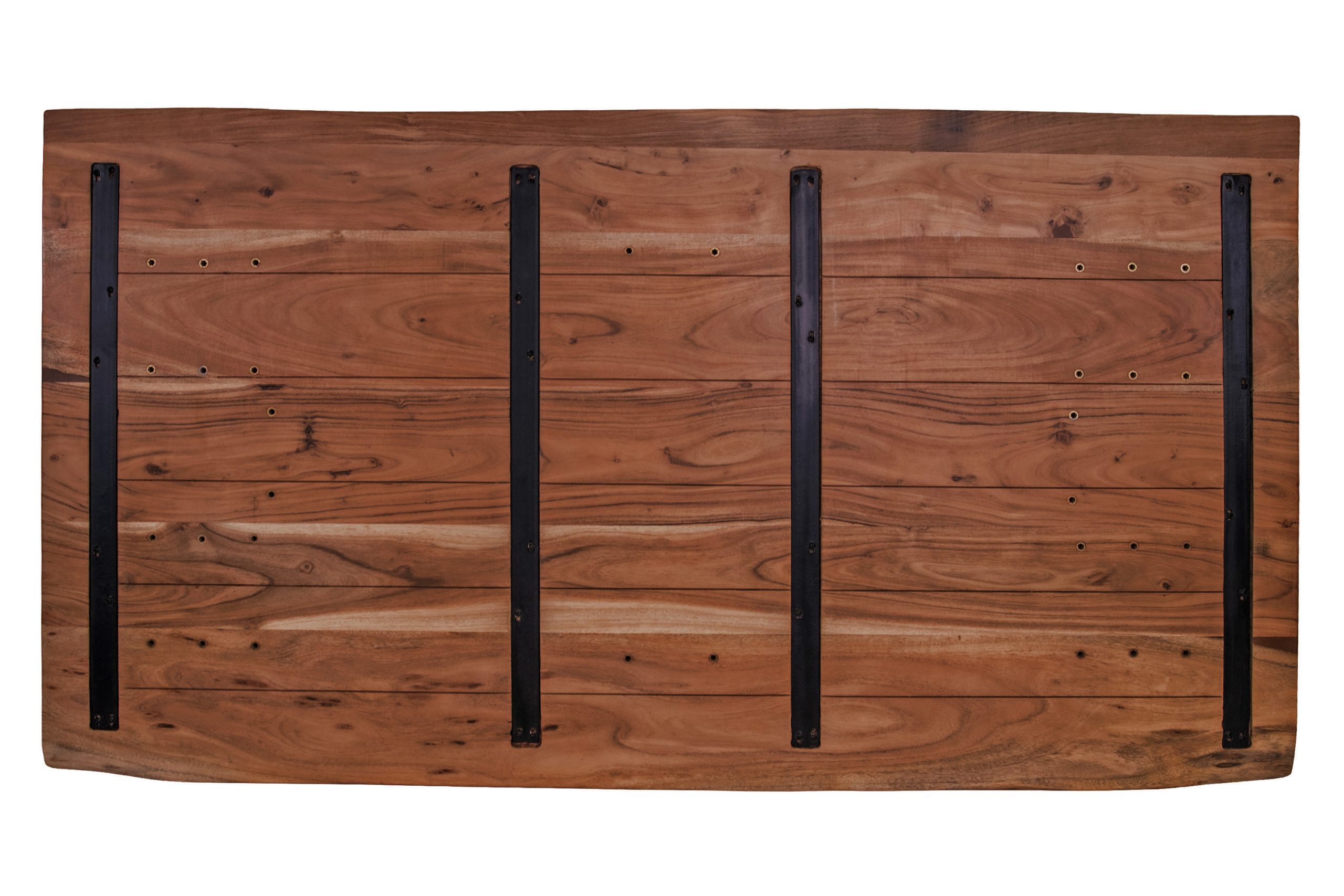 Tischplatte Baumkante 240 x 110 cm massiv Akazie Nussbaum LUGANO – Bild 7