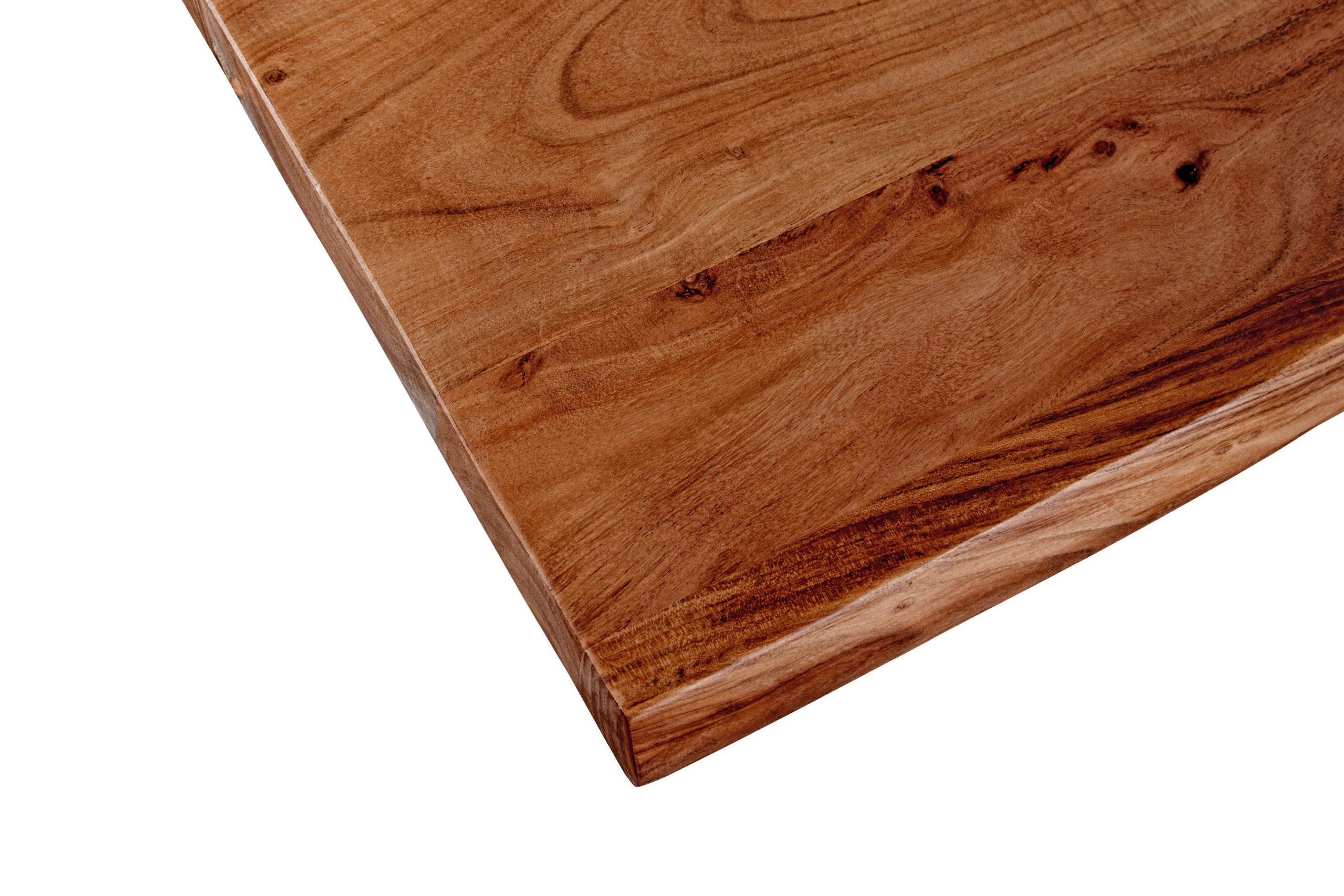 Tischplatte Baumkante 260 x 110 cm massiv Akazie Nussbaum LUGANO – Bild 4