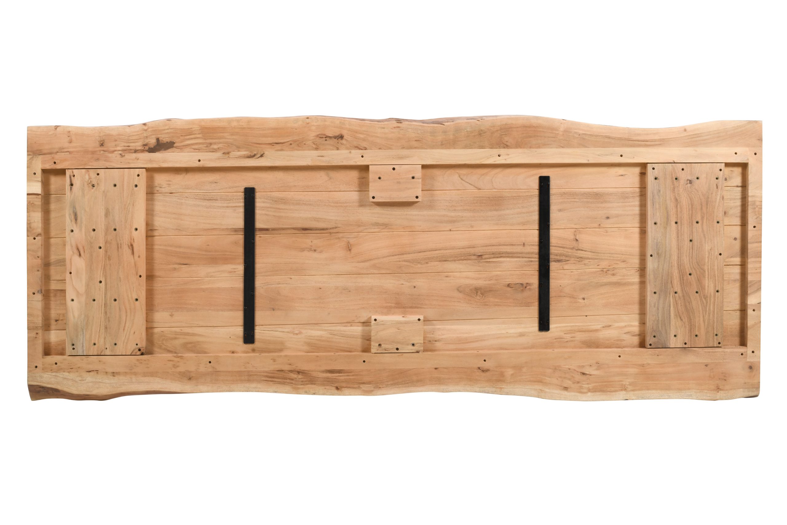 Tischplatte Baumkante 200 x 100 cm massiv Akazie Natur LUZERN – Bild 6