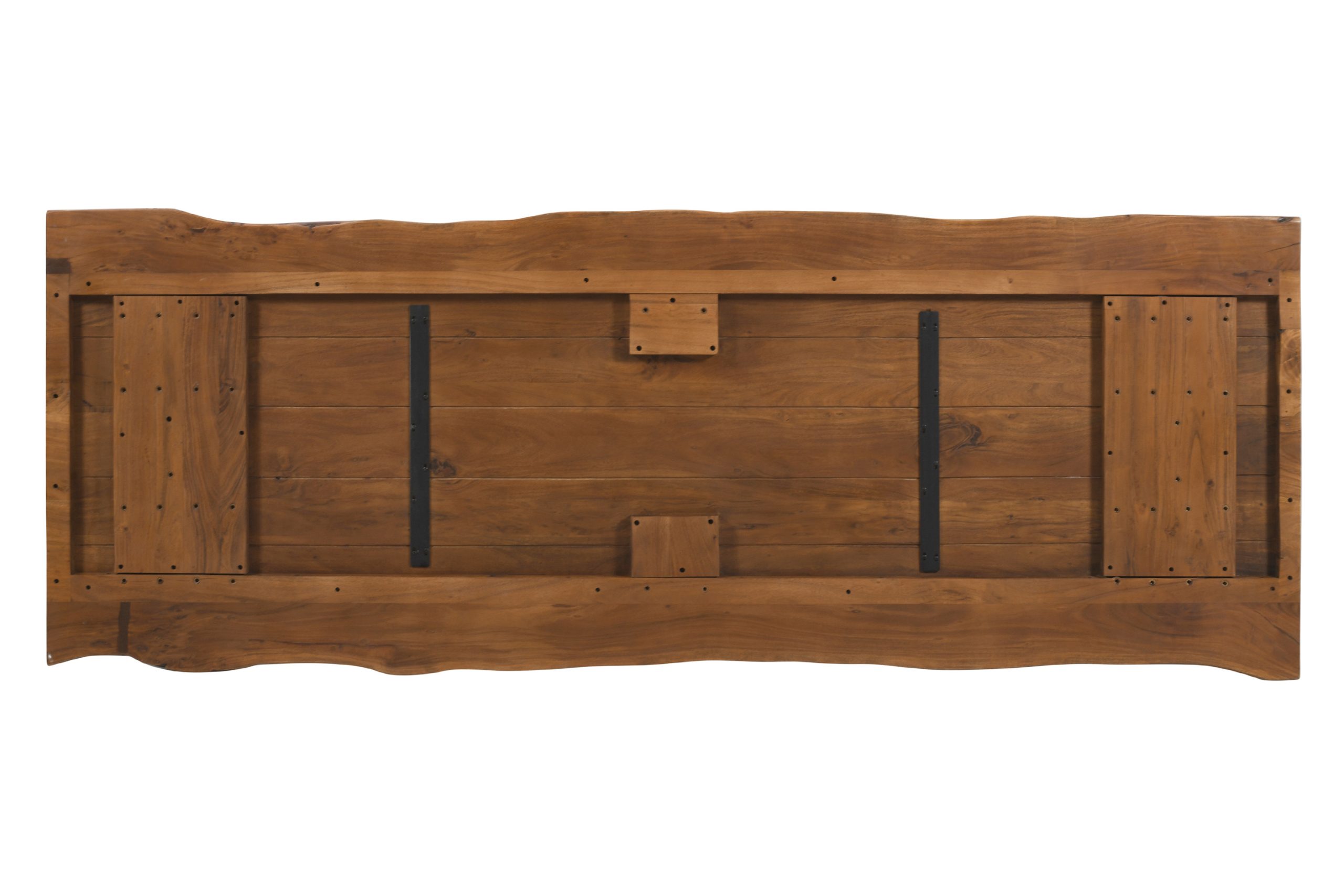 Tischplatte Baumkante 200 x 100 cm massiv Akazie Nussbaum LUZERN – Bild 6