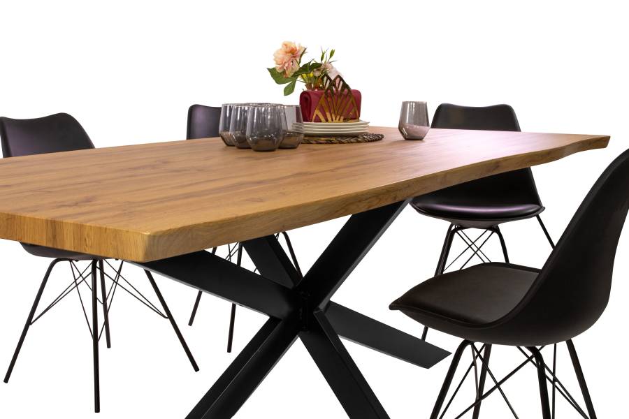 SAM_NEU-Esszimmer-Esszimmertische-Josy-spider-schwarz-200-BKT_Josy_wildeiche_04-5