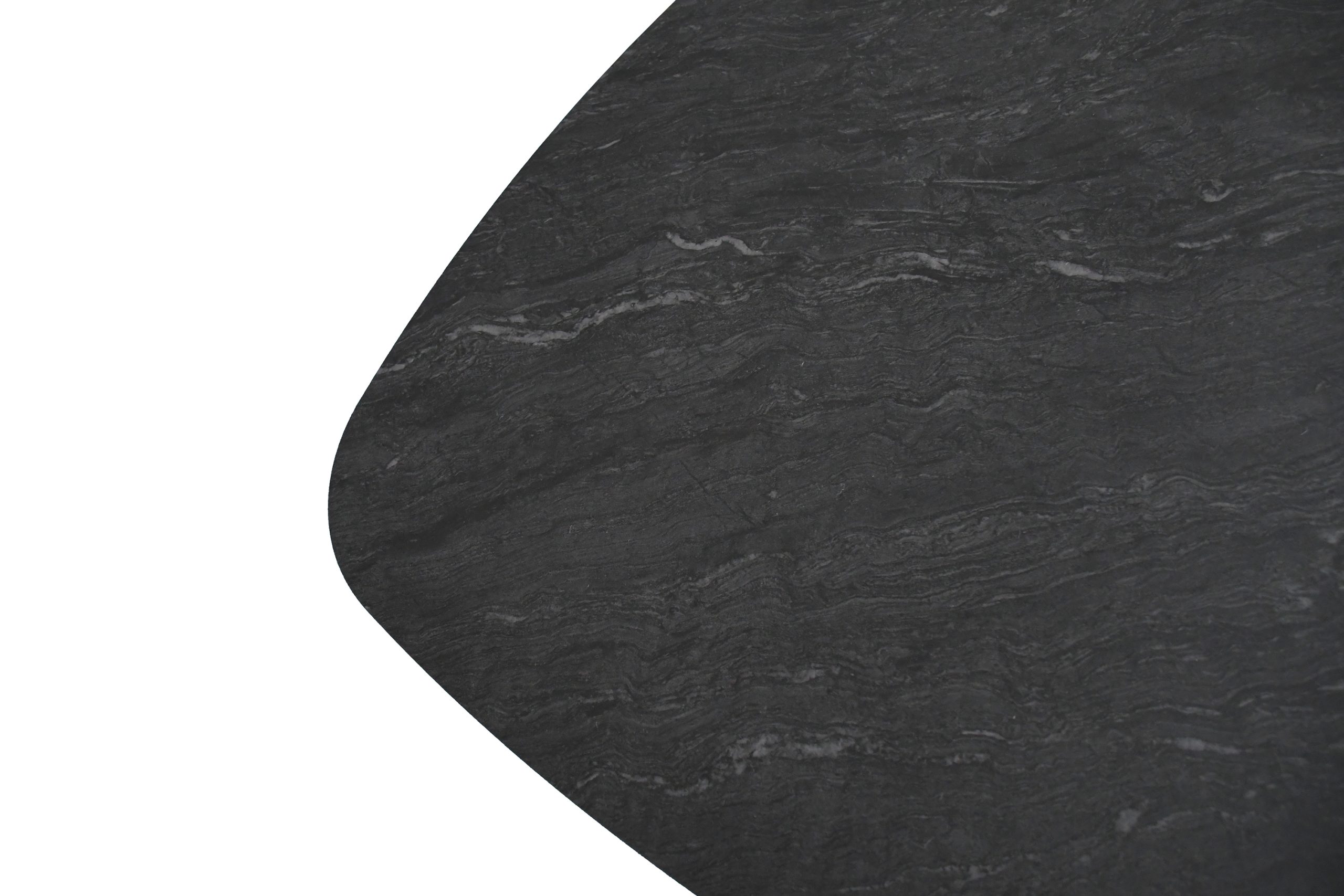 Esstisch 180 (240) x 90 cm schwarz matt Keramiktisch ausziehbar Mikado Gestell schwarz MELODIE – Bild 5