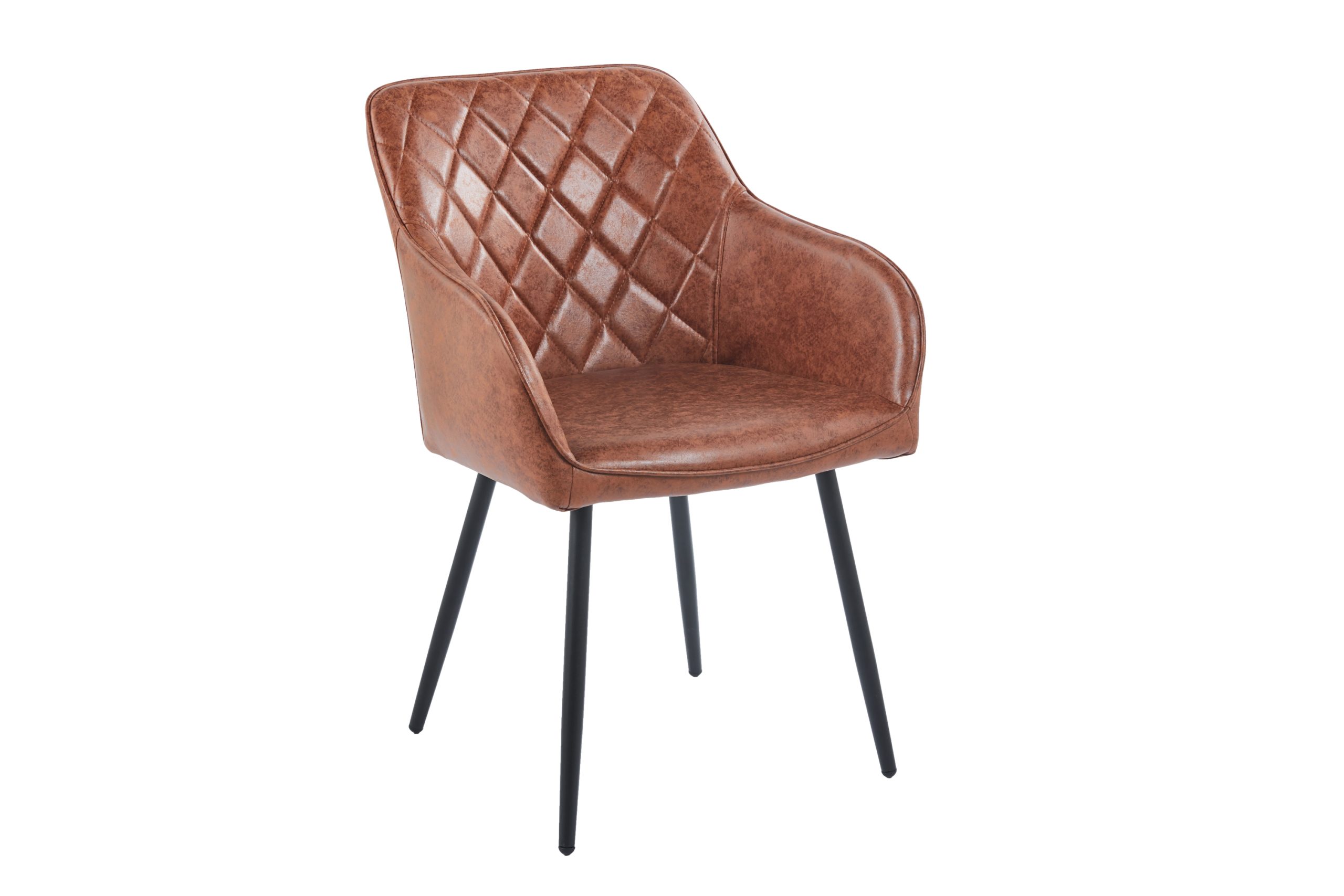 Esszimmer Armlehnstuhl Wildlederoptik schwarz Metallbeine LASSE