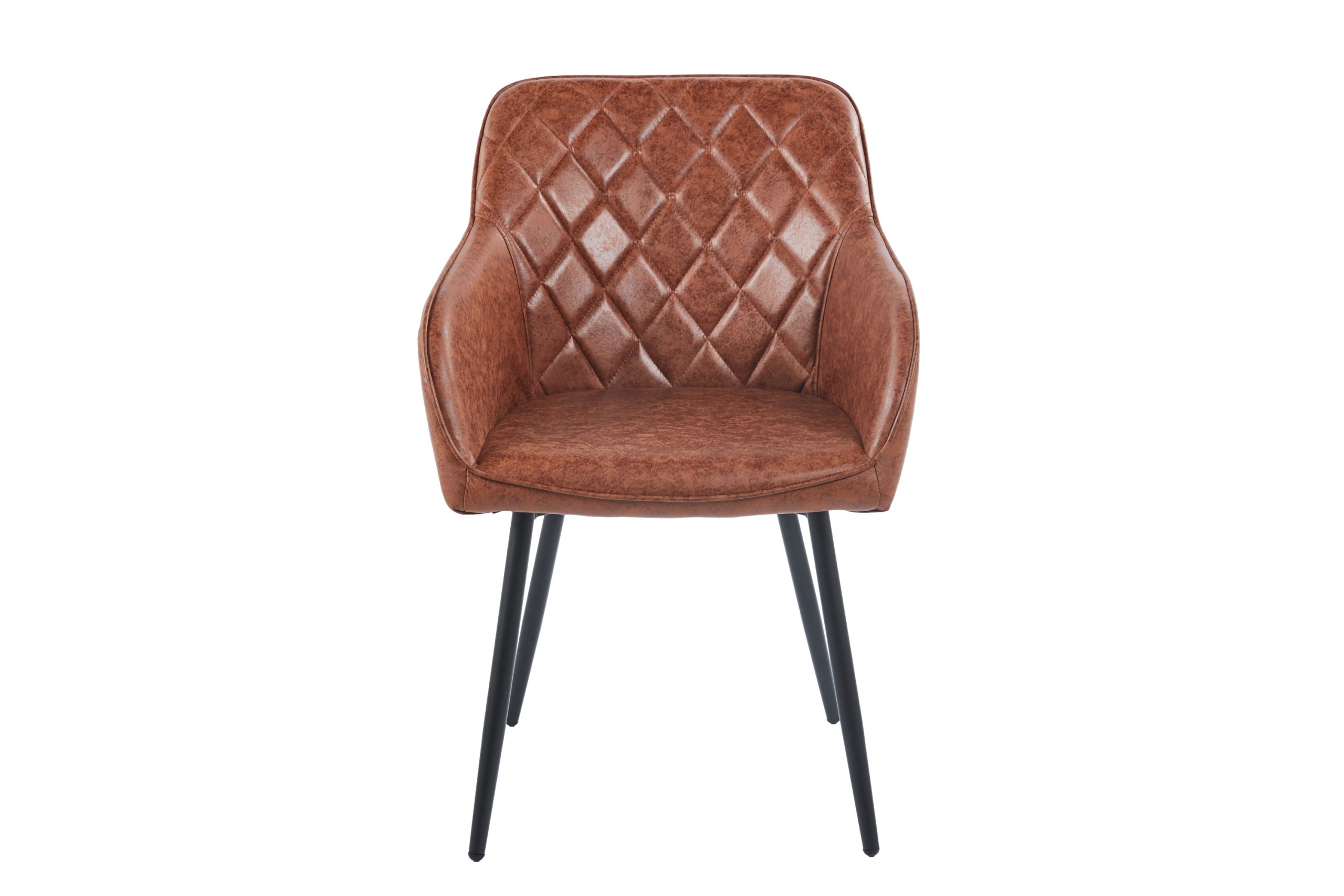 Esszimmer Armlehnstuhl Wildlederoptik schwarz Metallbeine LASSE – Bild 4