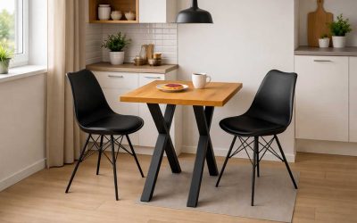 Baumkantentische in kleinen Wohnungen und Küchen