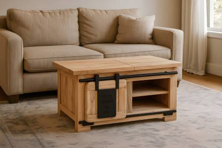 Truhe Akazienholz massiv natur Couchtisch 76 x 51 x 45 cm LIBRO II