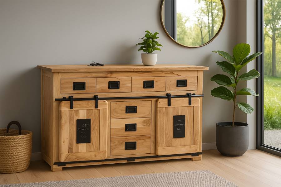 SAM_NEU-Beimoebel-Libro-Sideboard2_150x90x45_Schubfaecher_Schiebetueren-natur-BKT_Libro_01-2