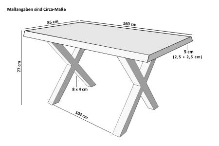 SAM_NEU-Beimoebel-Libro-Tische_Mango_Rough-X_Gestell-160-BKT_Libro_mango_rough_160_03-2