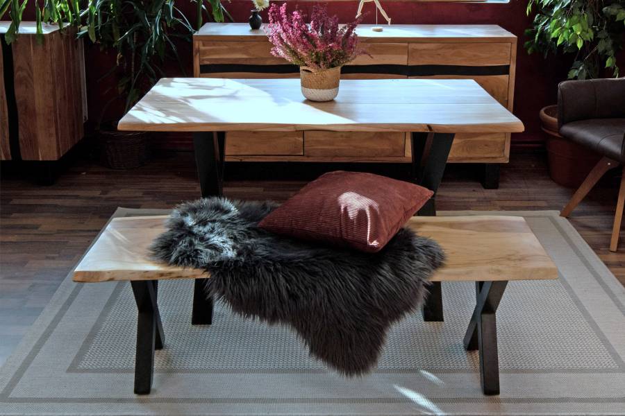 SAM_NEU-Esszimmer-Baumkante-Baenke-Quintus-natur-X_FC3BCC39Fe-X_180-Quintus_natur_X_Gestell_180_06-2