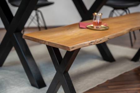 SAM_NEU-Esszimmer-Baumkante-Baenke-Quintus-nuss-X_FC3BCC39Fe-160-Quintus_nuss_X_Gestell_160_04