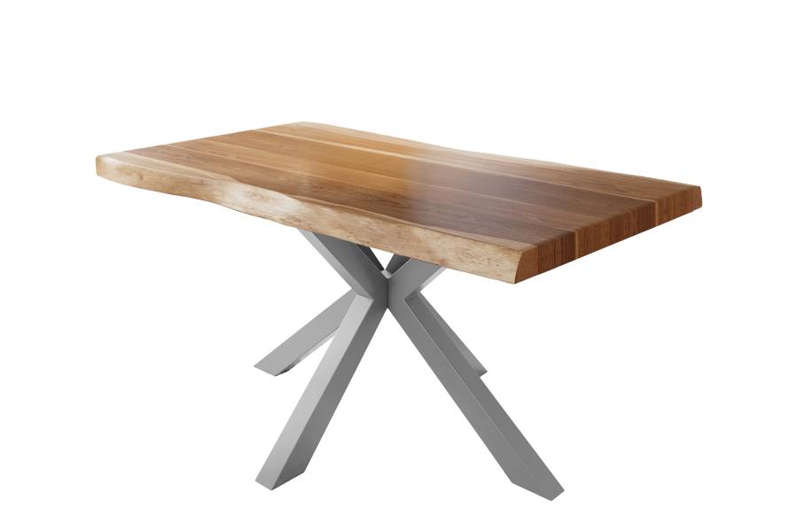 SAM_NEU-Esszimmer-Baumkante-Tische-Atlas-Natur-Spider-Gestell-silber-160-BKT_Atlas_natur_silber_02-3