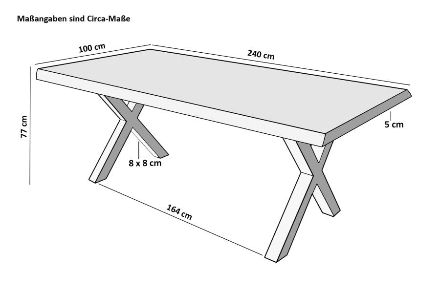 SAM_NEU-Esszimmer-Baumkante-Tische-Cali_aufgedoppelt-X_Gestell-mango-schwarz-240-BKT_Cali_mango_rough_03-1