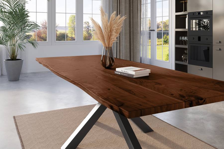 SAM_NEU-Esszimmer-Baumkante-Tische-Kalea-BKT-nuss-240-300-Schwarz-260-BKT_Kalea_nuss_neu_01-1