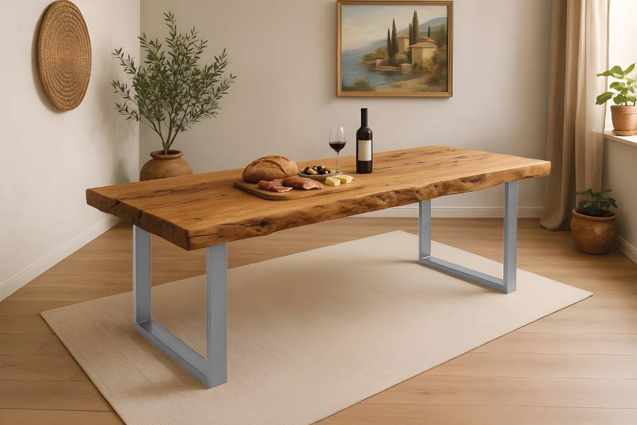 SAM_NEU-Esszimmer-Baumkante-Tische-Kinan-BKT-U_Gestell-silber-250-BKT_Kinan_01