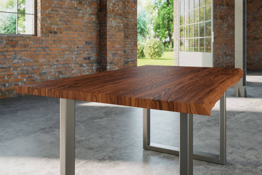 SAM_NEU-Esszimmer-Baumkante-Tische-Lauren-nougat-silber-180-Lauren_180_silber_04