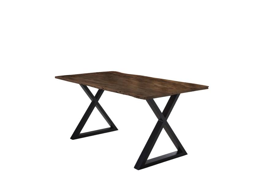 SAM_NEU-Esszimmer-Baumkante-Tische-Lubin-X-Gestell-nuss-schwarz-200-Lubin_nussbaum_schwarz_200_02-2