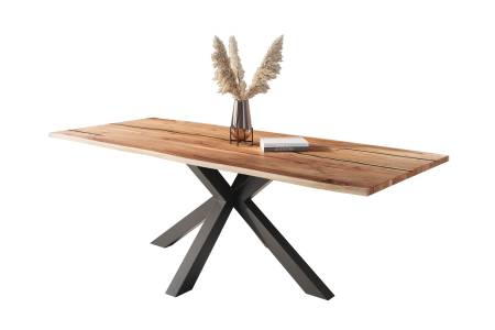 SAM_NEU-Esszimmer-Baumkante-Tische-Polly-Natur-Spider-schwarz-260-BKT_Polly_Akazie_natur_resin_260_Spider_schwarz_neu_02