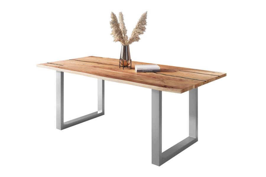 SAM_NEU-Esszimmer-Baumkante-Tische-Polly-Natur-U-Form-silber-220-BKT_Polly_Akazie_natur_resin_220_U_silber_neu_02