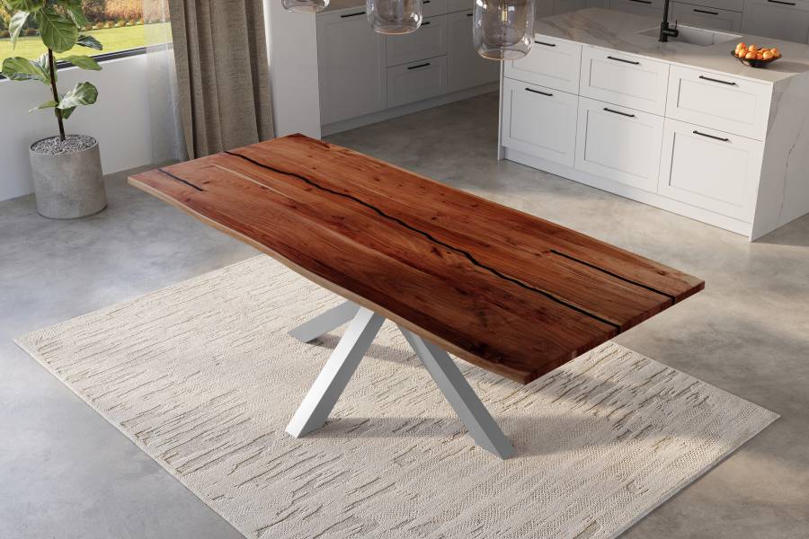 SAM_NEU-Esszimmer-Baumkante-Tische-Polly-Nussbaum-Spider-silber-300-BKT_Polly_Akazie_nuss_resin_300_Spider_silber_neu_05-1