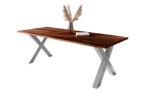 SAM_NEU-Esszimmer-Baumkante-Tische-Polly-Nussbaum-X-Form-silber-300-BKT_Polly_Akazie_nuss_resin_300_X_silber_neu_02-1