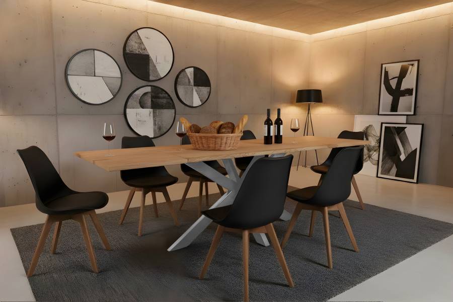 SAM_NEU-Esszimmer-Baumkante-Tische-Seattle_Serra-BKT-Serra_Erweiterbar-Spider-silber-160-BKT_Serra_05