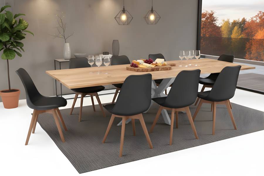 SAM_NEU-Esszimmer-Baumkante-Tische-Seattle_Serra-BKT-Serra_Erweiterbar-Spider-silber-200-BKT_Serra_05