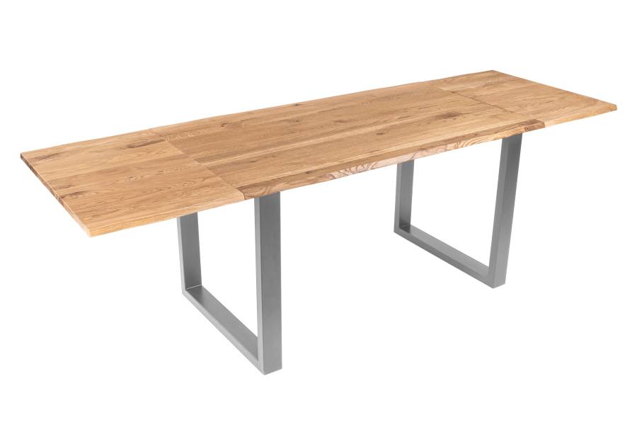 SAM_NEU-Esszimmer-Baumkante-Tische-Seattle_Serra-BKT-Serra_Erweiterbar-U_Gestell-silber-140-BKT_Serra_02