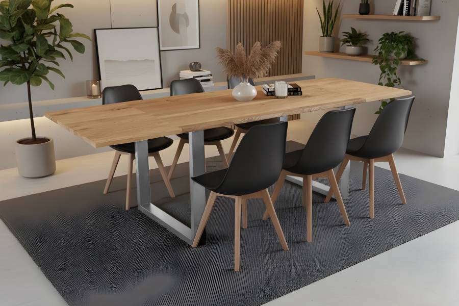 SAM_NEU-Esszimmer-Baumkante-Tische-Seattle_Serra-BKT-Serra_Erweiterbar-U_Gestell-silber-160-BKT_Serra_05