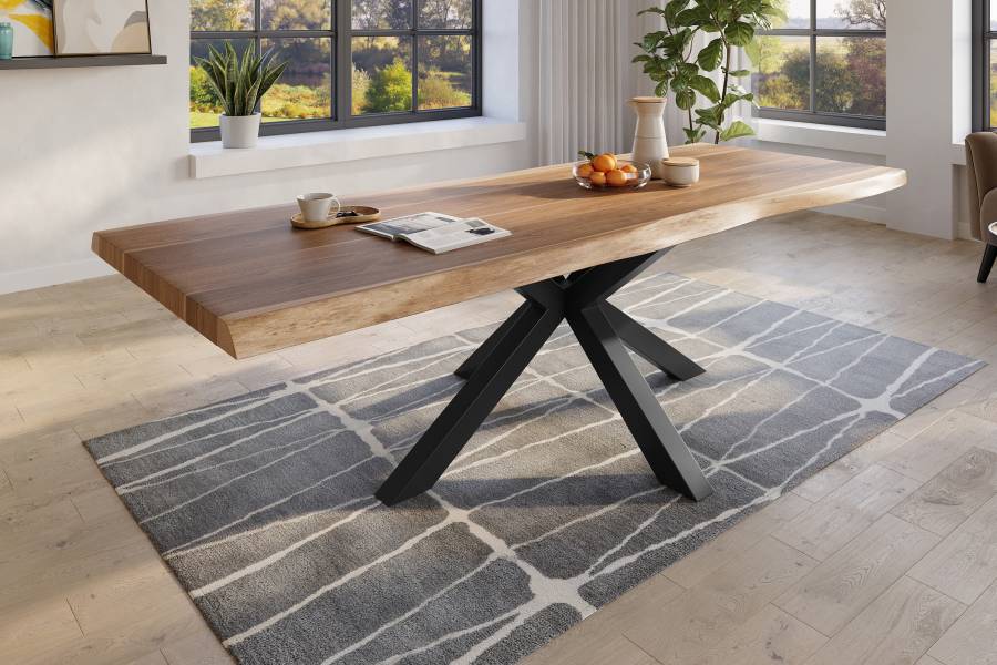 SAM_NEU-Esszimmer-Baumkante-Tische-Titan-Natur-Spider-Schwarz-260×110-ML_Titan_260_natur_Spider_schwarz_02-3